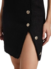 Tanya Shimmer Tweed Miniskirt