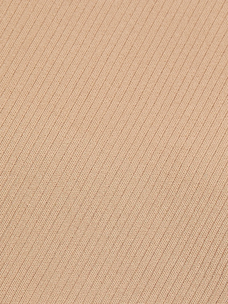 Addie Rib-Knit Button-Front Skirt