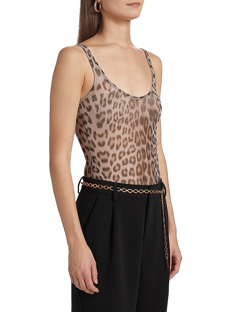 Gigi Leopard Mesh Bodysuit