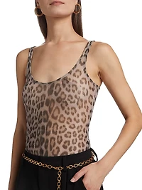 Gigi Leopard Mesh Bodysuit