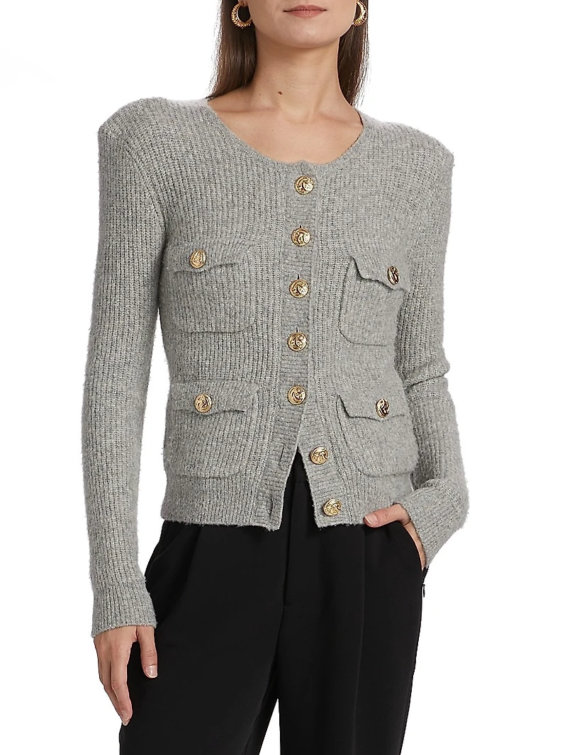 Ellison Rib-Knit Cardigan