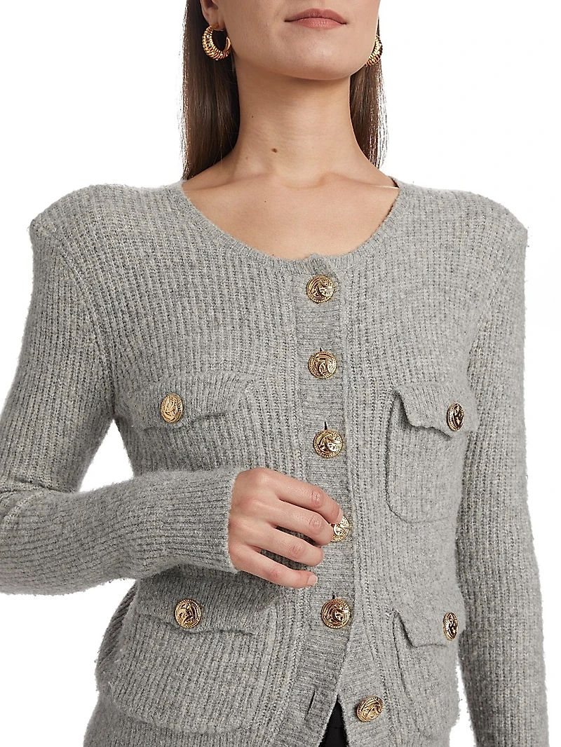 Ellison Rib-Knit Cardigan