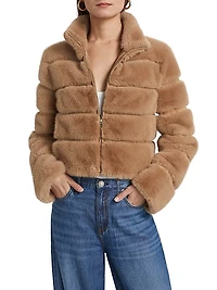 Tala Faux Fur Bomber Jacket