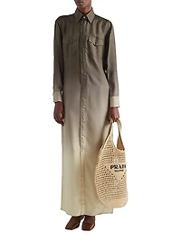 Long Silk Twill Dress