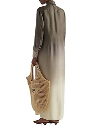 Long Silk Twill Dress