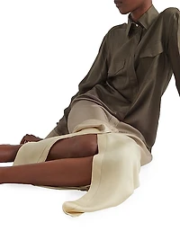 Long Silk Twill Dress