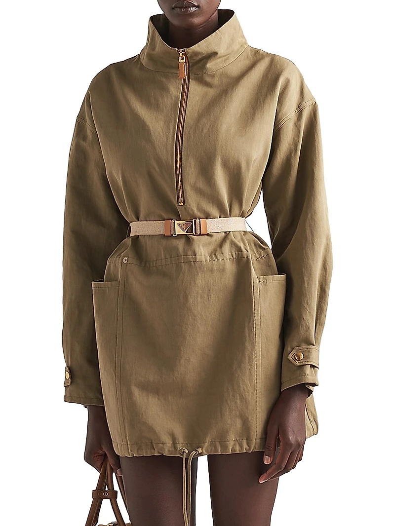 Panama Cotton Mini-Dress