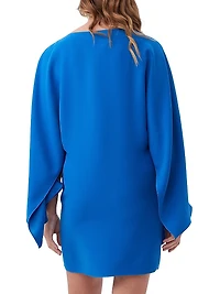 Daiquiri Cape-Sleeve Minidress