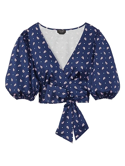 Mainline Paisley Foulard Wrap Top