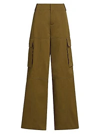 Hudson Cotton Wide-Leg Cargo Pants
