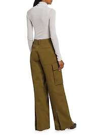 Hudson Cotton Wide-Leg Cargo Pants