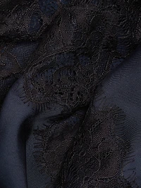 Alessia Lace-Trim Satin Maxi Dress