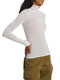 Jo Cotton-Blend Turtleneck Top