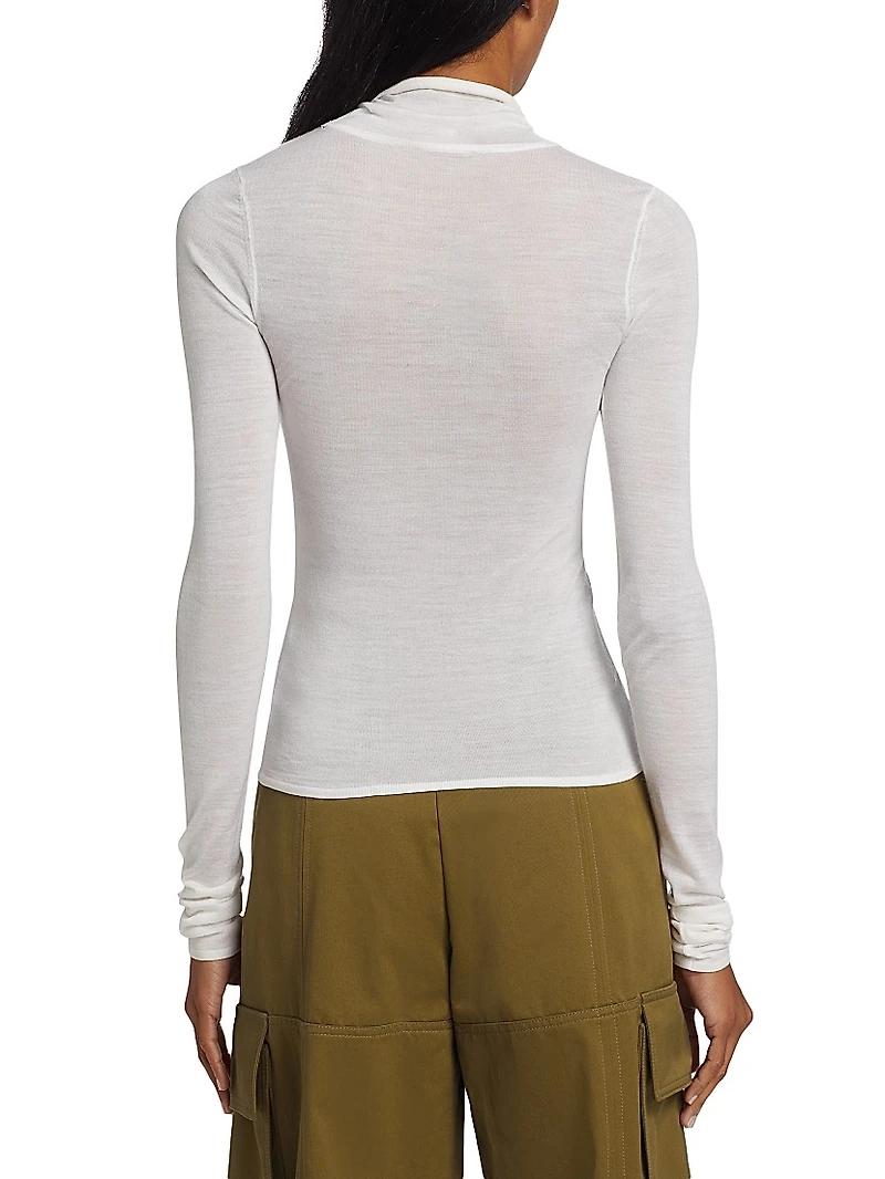 Jo Cotton-Blend Turtleneck Top