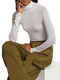 Jo Cotton-Blend Turtleneck Top