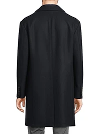 Platinum Herringbone Wool-Blend Coat