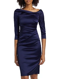 Satin Duchesse Sheath Dress