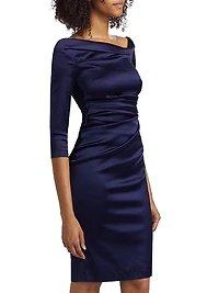 Satin Duchesse Sheath Dress
