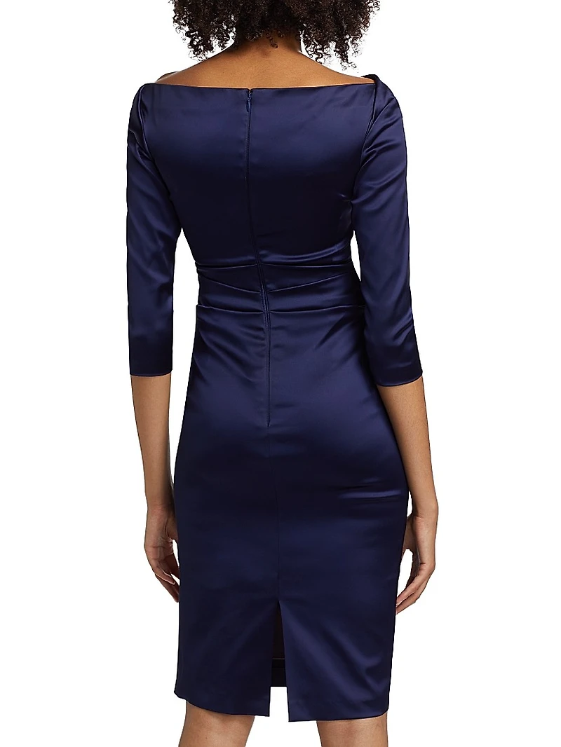 Satin Duchesse Sheath Dress