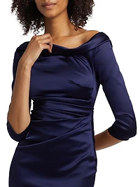 Satin Duchesse Sheath Dress