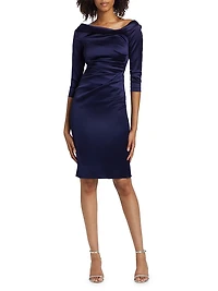 Satin Duchesse Sheath Dress
