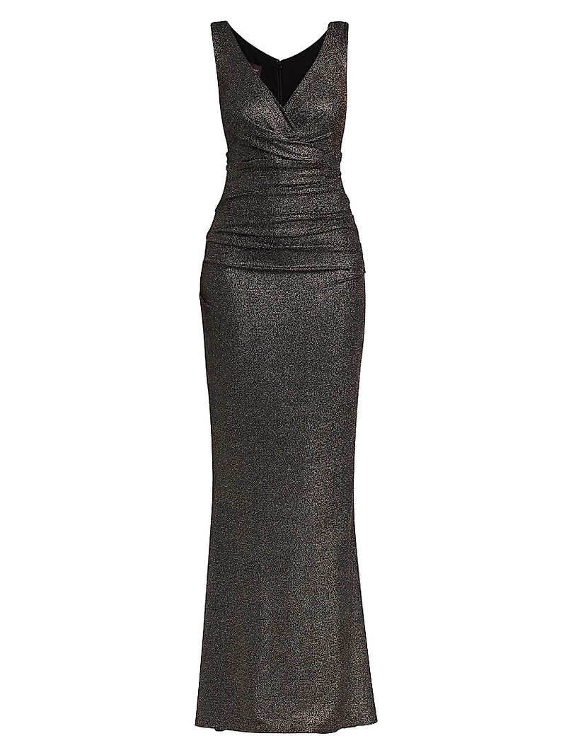 Metallic Jersey Body-Con Gown