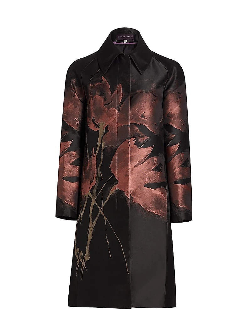 Jacquard Floral Long Jacket