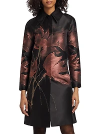 Jacquard Floral Long Jacket