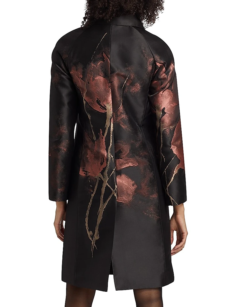 Jacquard Floral Long Jacket