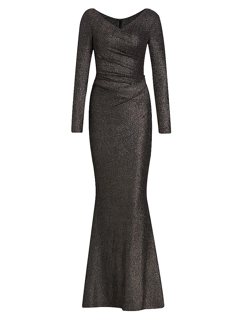 Metallic Jersey Body-Con Gown