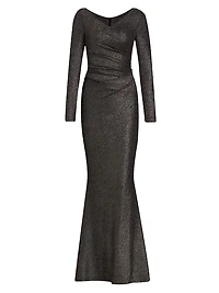 Metallic Jersey Body-Con Gown