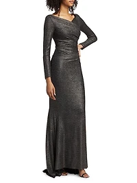 Metallic Jersey Body-Con Gown