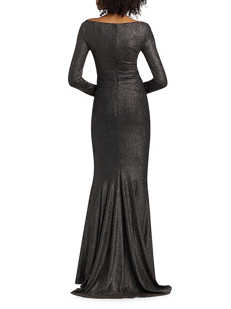 Metallic Jersey Body-Con Gown
