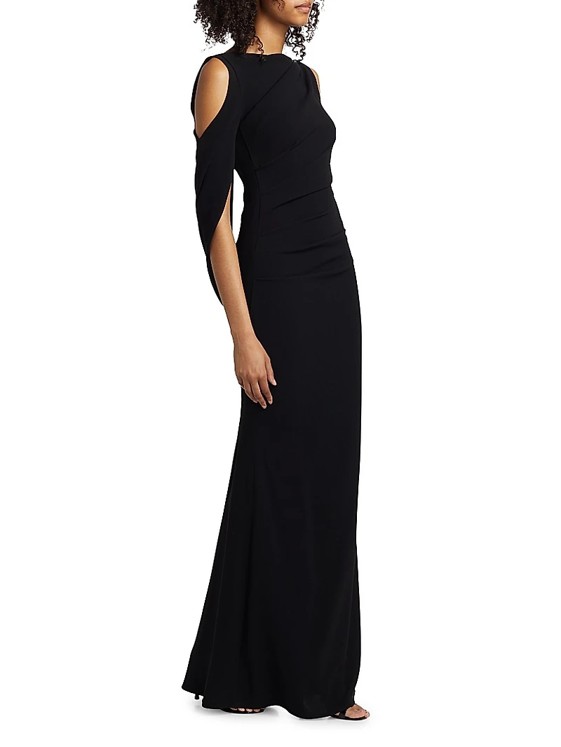 Infinity Sleeve Cady Body-Con Gown
