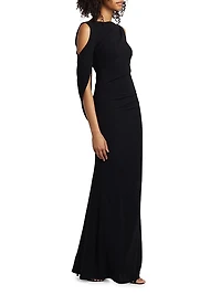 Infinity Sleeve Cady Body-Con Gown