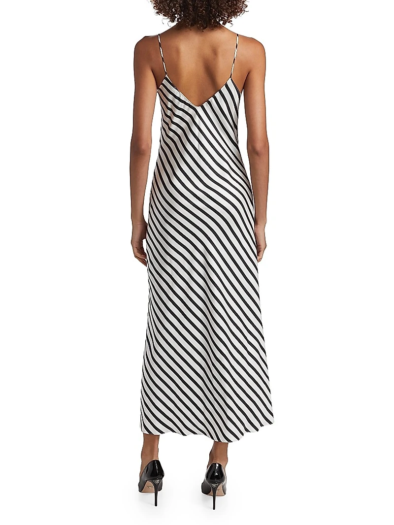 Beetlejuice II x Rodarte Stripe Rosette Shift Maxi Dress