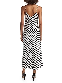 Beetlejuice II x Rodarte Stripe Rosette Shift Maxi Dress