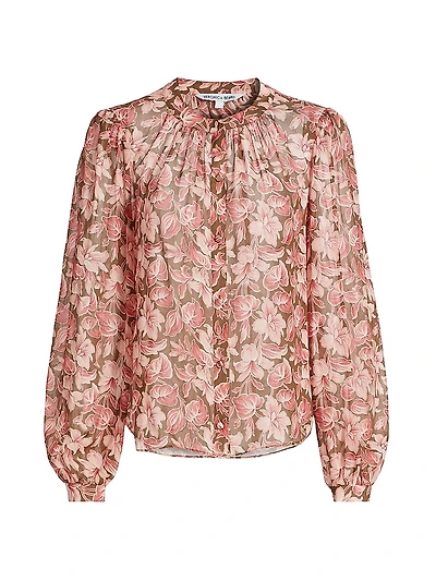 Ashlynn Floral Silk Blouse