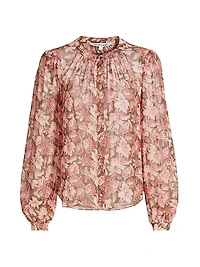 Ashlynn Floral Silk Blouse