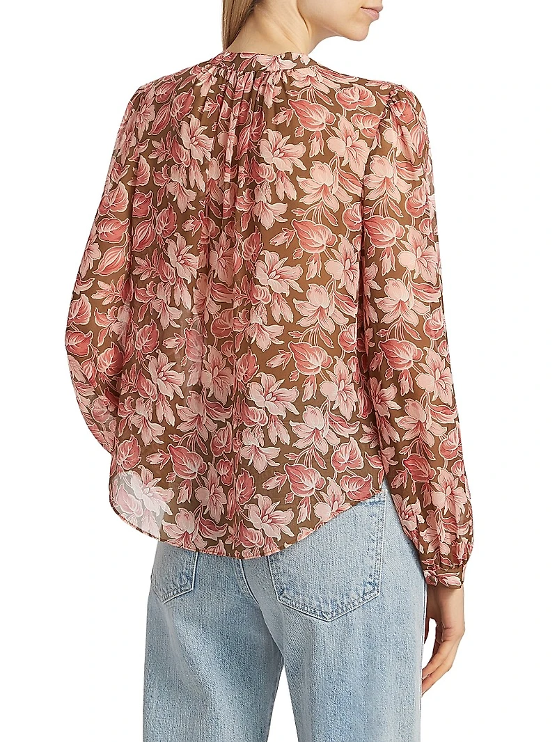 Ashlynn Floral Silk Blouse