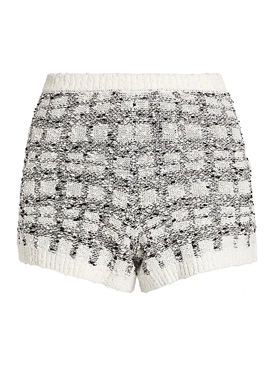 Adalee Cotton-Blend Bouclé Shorts