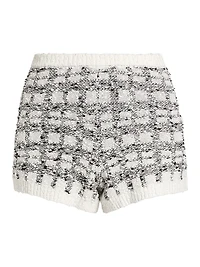 Adalee Cotton-Blend Bouclé Shorts