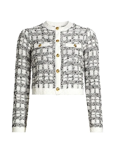 Kori Cotton-Blend Bouclé Cardigan