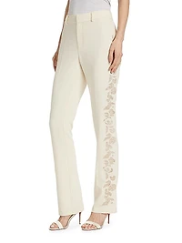 Kerry Paisley-Embroidered Pants