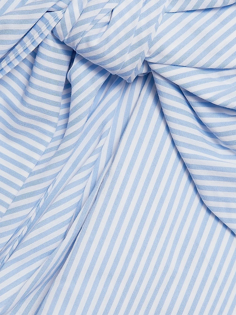 Briar Pinstripe Wrap Maxi Dress