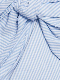 Briar Pinstripe Wrap Maxi Dress