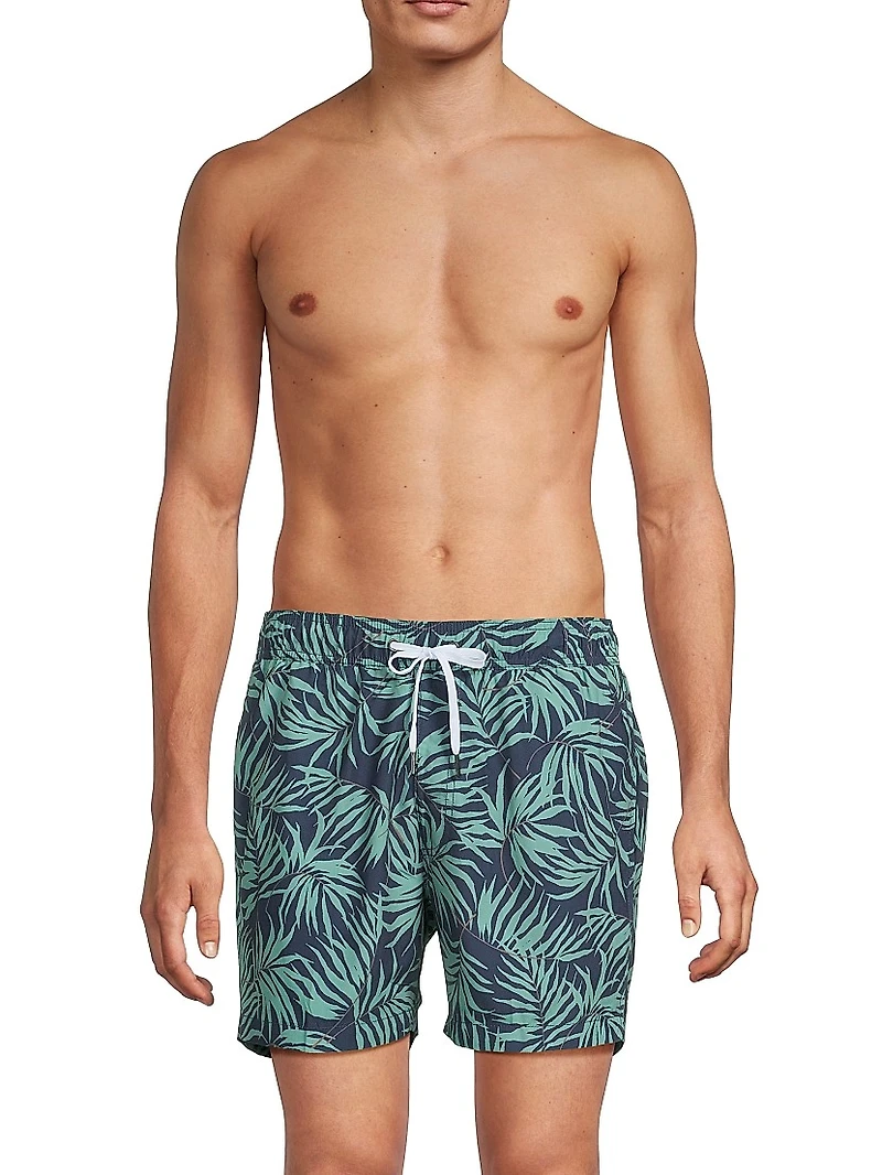 COLLECTION Leaves Silhoutte Swim Trunks