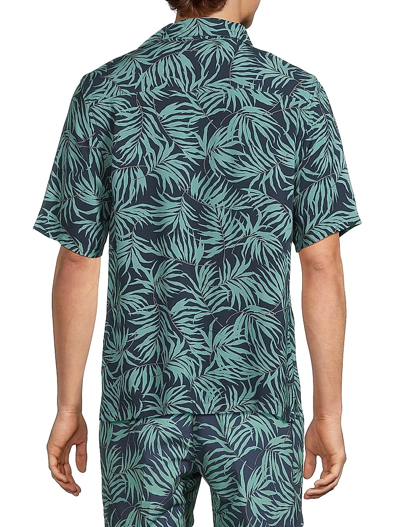 COLLECTION Leaves Silhoutte Camp Shirt