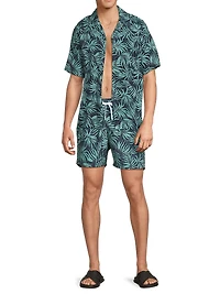 COLLECTION Leaves Silhoutte Camp Shirt