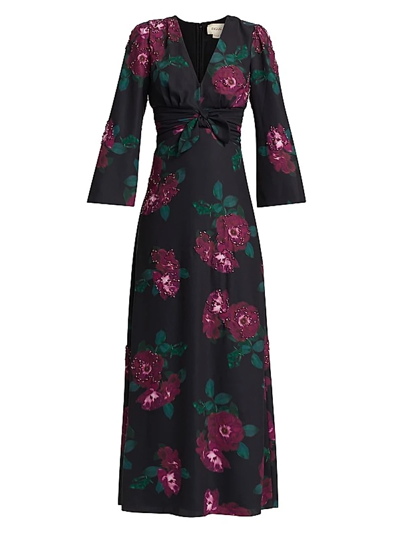 Harley Floral Beaded Maxi Dress